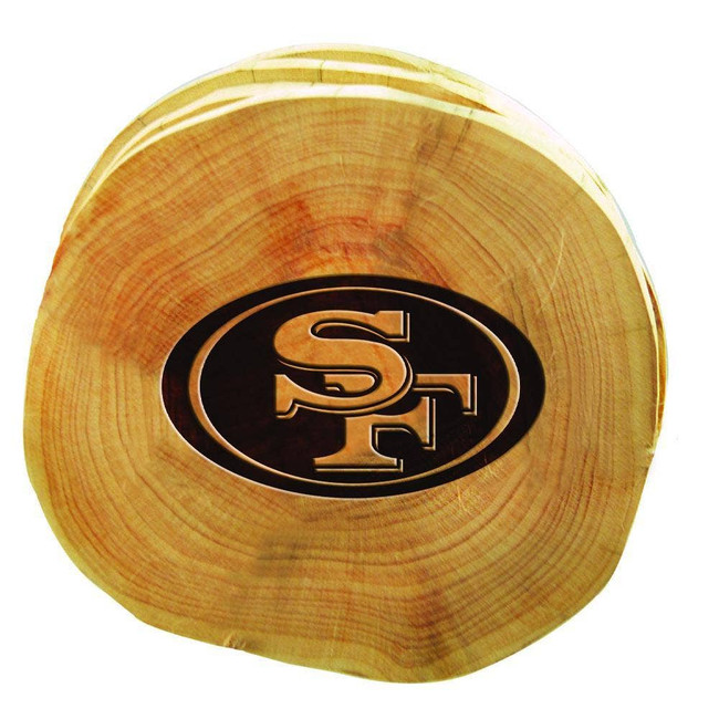 San Francisco 49ers 4pk Wood Cut Coaster