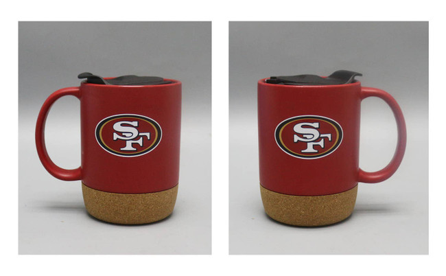 San Francisco 49ers 16oz Mug w/ Cork Bottom & Lid