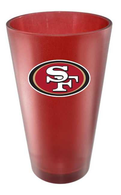 San Francisco 49ers 16oz Team Color Frosted Pint