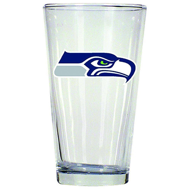 Seattle Seahawks 16oz Pint Glass w/Color Logo