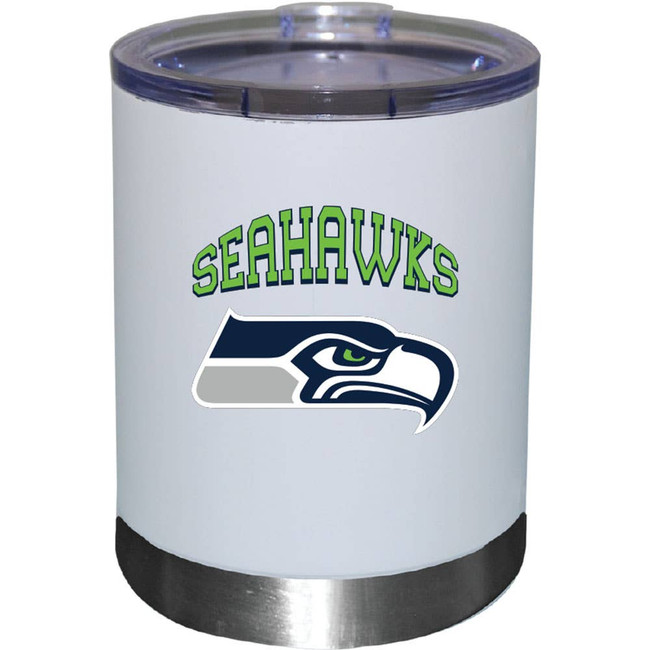 Seattle Seahawks 12oz White Low-Ball Tumbler Color Logo