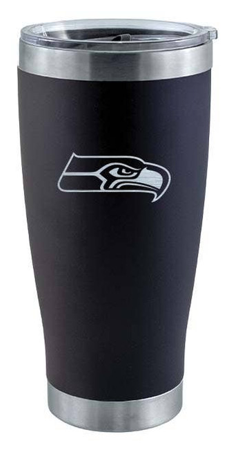 Seattle Seahawks 20oz Black Tumbler w/Etched Logo