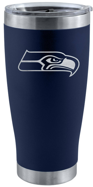 Seattle Seahawks 20oz Navy Tumbler w/Etched Logo