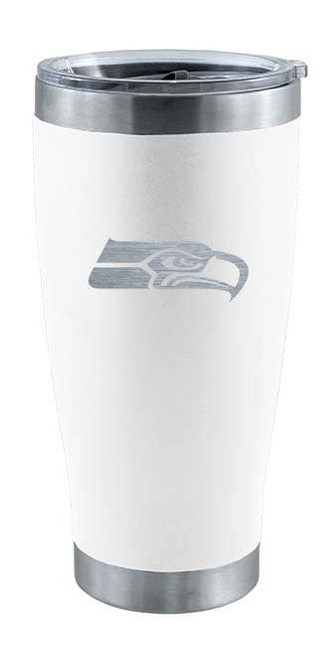 Seattle Seahawks 20oz White Tumbler w/Etched Logo