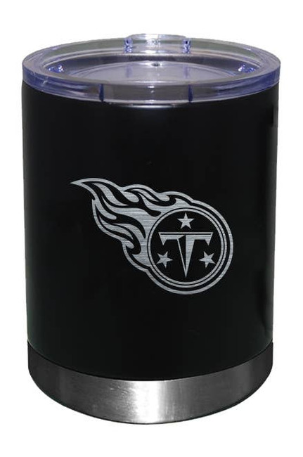 Tennessee Titans 12oz Black Low-Ball Tumbler Etch Logo