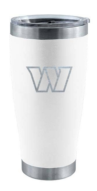Washington Commanders 20oz White Tumbler w/Etched Logo