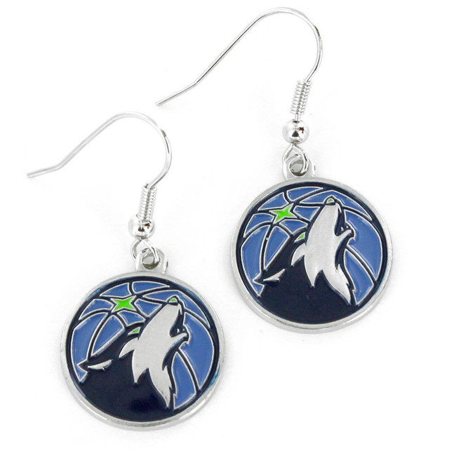 NBA Minnesota Timberwolves Logo Dangle Earrings