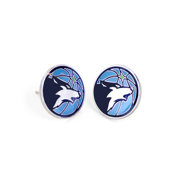 NBA Minnesota Timberwolves Logo Post Earrings