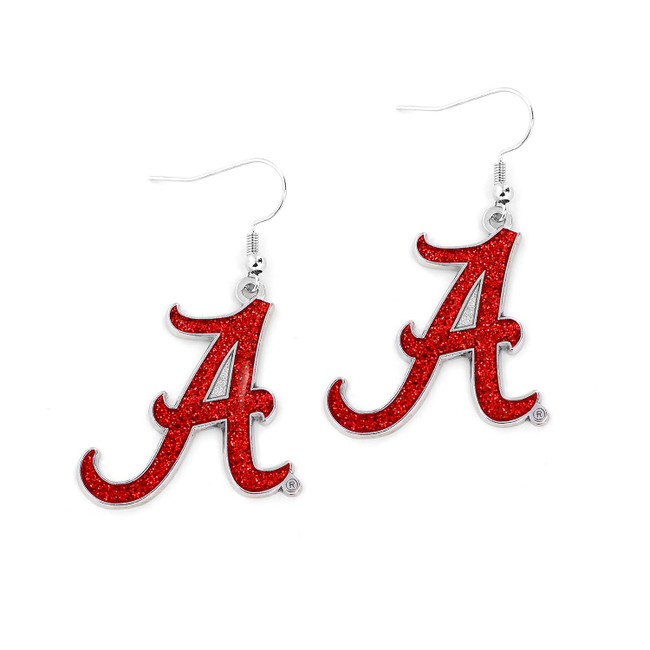 NCAA Alabama Crimson Tide Glitter Dazzle Earrings