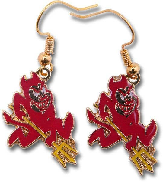 NCAA Arizona State Sun Devils Logo Dangle Earrings
