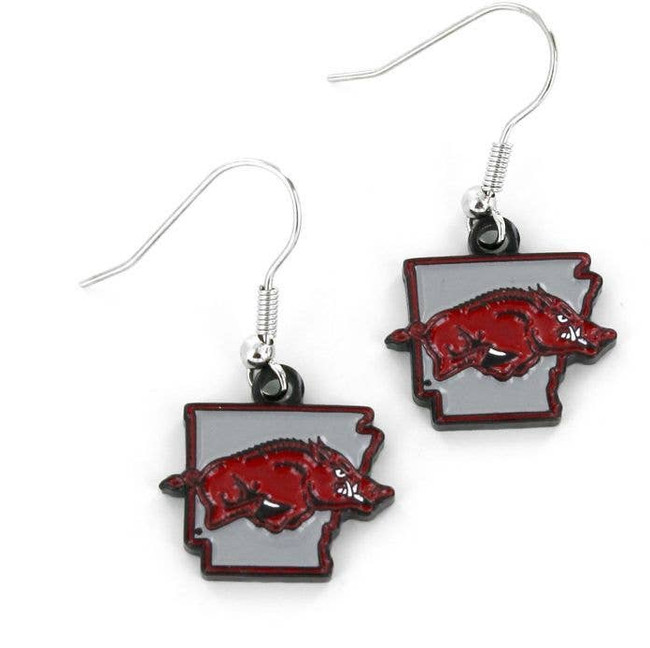NCAA Arkansas Razorbacks State Design Earrings