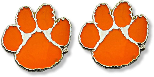 NCAA Clemson Tigers Logo Post Earrings