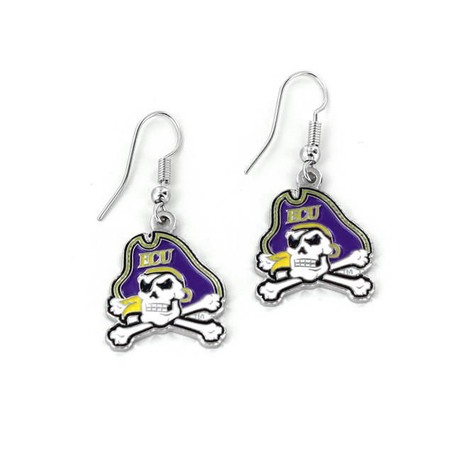 NCAA East Carolina Pirates Logo Dangle Earrings