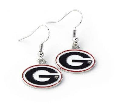 NCAA Georgia Bulldogs Logo Dangle Earrings