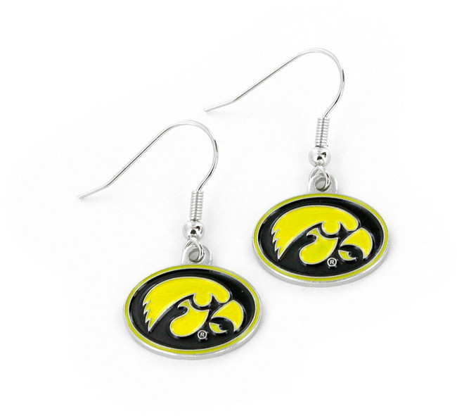 NCAA Iowa Hawkeyes Logo Dangle Earrings