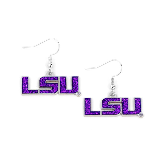 NCAA LSU Tigers Glitter Dazzle Earrings
