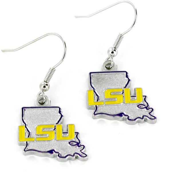 NCAA LSU Tigers State Design Earrings