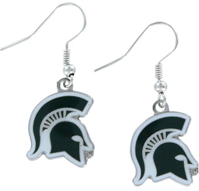 NCAA Michigan State Spartans Logo Dangle Earrings