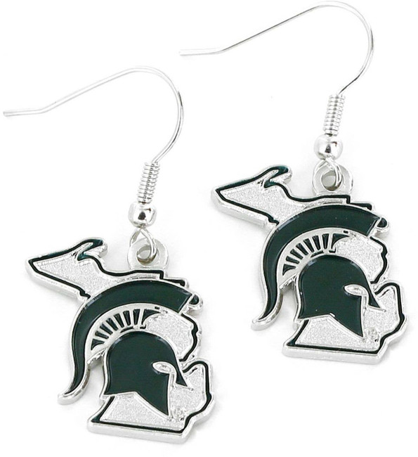 NCAA Michigan State Spartans State Design Earrings