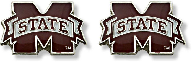 NCAA Mississippi State Bulldogs Logo Post Earrings