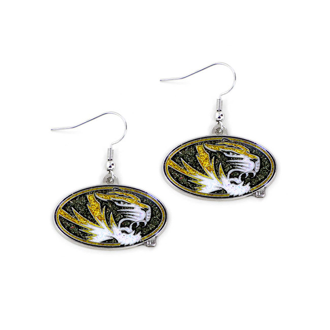 NCAA Missouri Tigers Glitter Dazzle Earrings