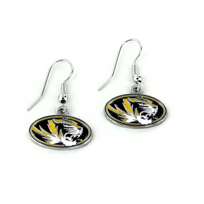 NCAA Missouri Tigers Logo Dangle Earrings