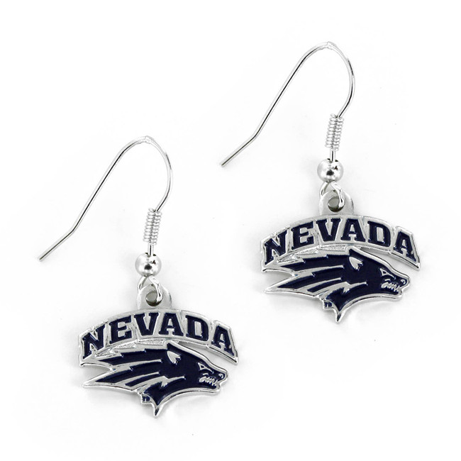 NCAA Nevada Wolf Pack Logo Dangle Earrings