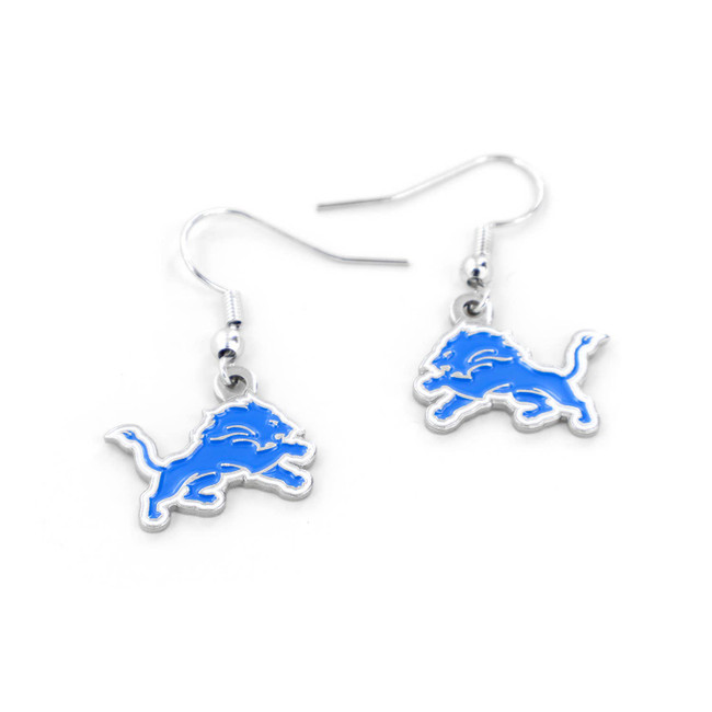 NFL Detroit Lions Logo Dangle Earrings