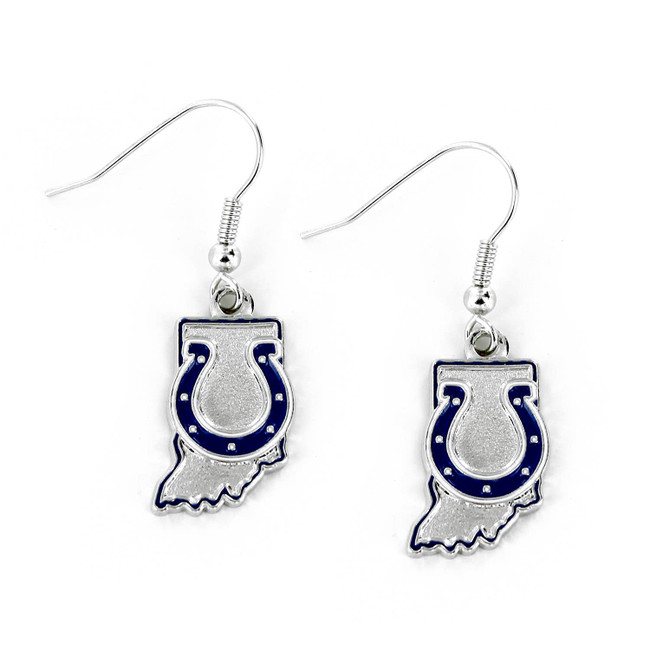 NFL Indianapolis Colts State Design Earrings