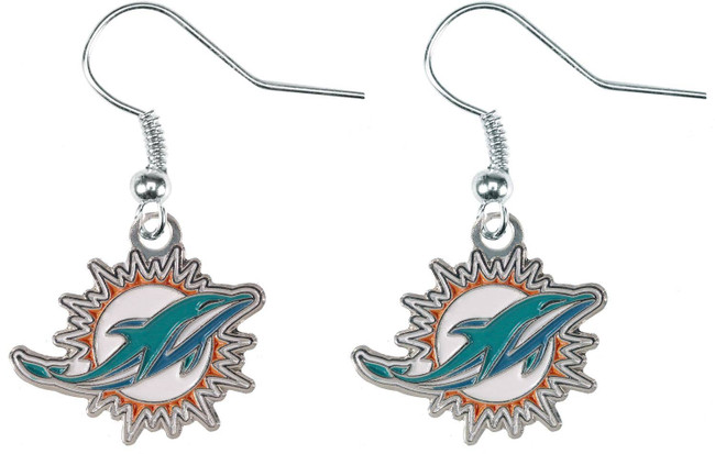 NFL Miami Dolphins Logo Dangle Earrings
