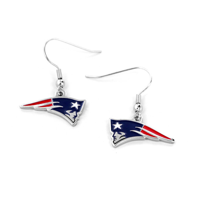NFL New England Patriots Logo Dangle Earrings