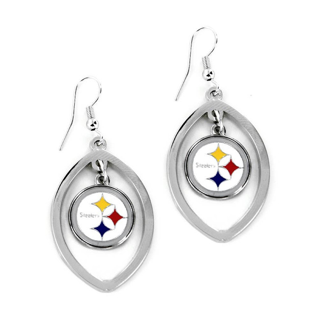 NFL Pittsburgh Steelers Football Cutout Earrings