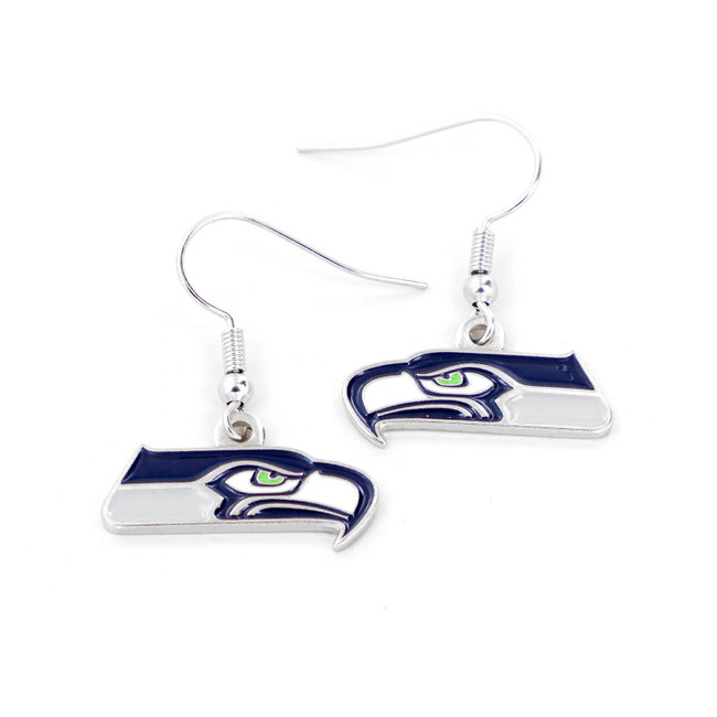NFL Seattle Seahawks Logo Dangle Earrings