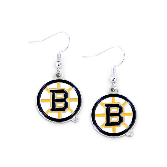 NHL Boston Bruins Logo Dangle Earrings