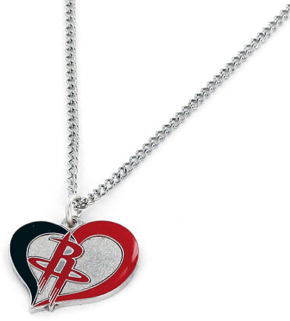NBA Houston Rockets Swirl Heart Necklace