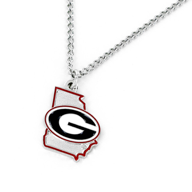 NCAA Georgia Bulldogs State Design Necklace