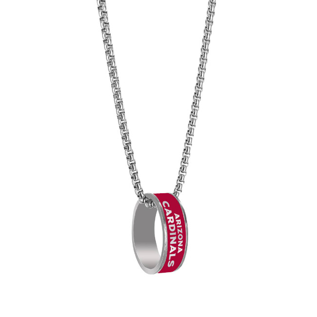 NFL Arizona Cardinals Fashion Ring Necklace, Silver