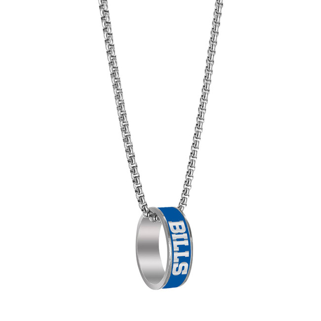 NFL Buffalo Bills Fashion Ring Necklace, Silver
