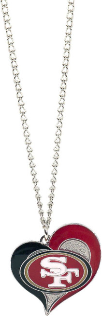 NFL San Francisco 49ers Swirl Heart Necklace
