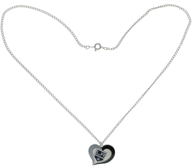 NHL Los Angeles Kings Swirl Heart Necklace