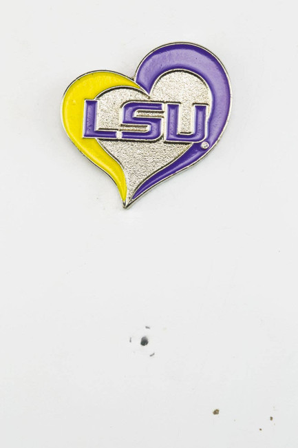 NCAA LSU Tigers Swirl Heart Pin