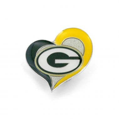 NFL Green Bay Packers Swirl Heart Pin