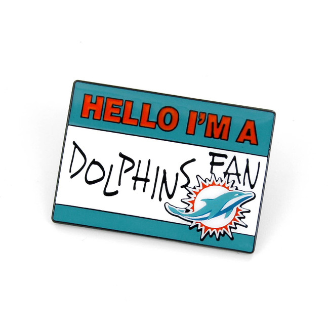 NFL Miami Dolphins Name Tag Pin