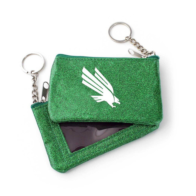 NCAA North Texas Mean Green Sparkle Coin Purse