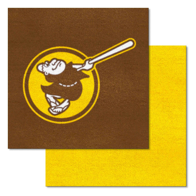 San Diego Padres "Swinging Friar" Alternate Logo Team Carpet Tiles - 45 Sq Ft. Swinging Friar Jersey Sleeve Logo