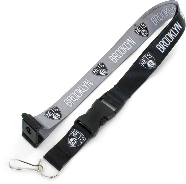 NBA Brooklyn Nets Reversible Lanyard Keychain ID Holder NBA Fan Accessory