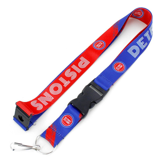 NBA Detroit Pistons Crossfade Lanyard Keychain ID Holder NBA Fan Accessory