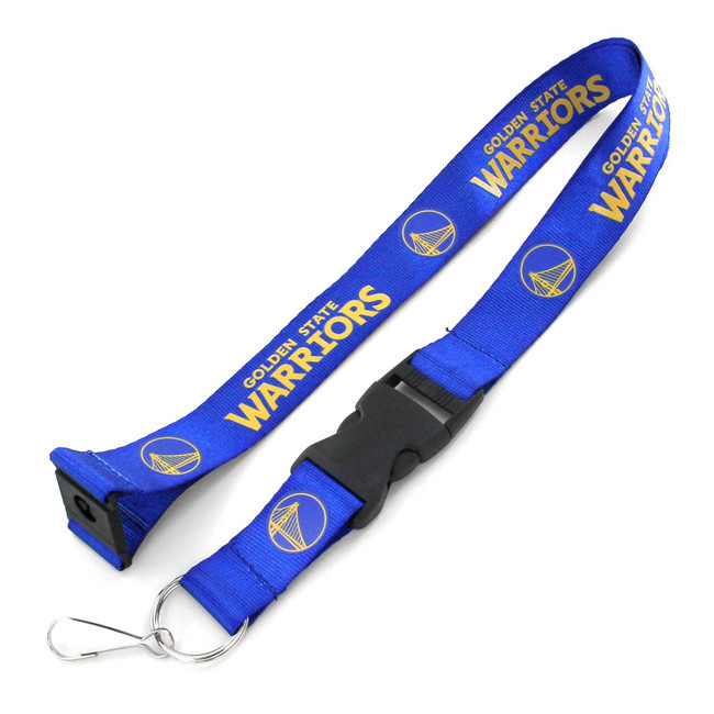 NBA Golden State Warriors Team Lanyard Keychain ID Holder NBA Fan Accessory, Blue