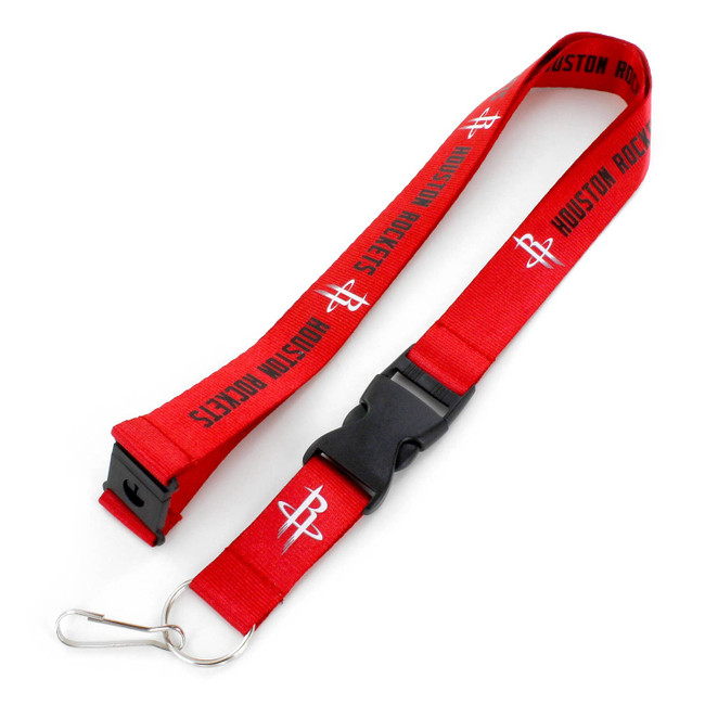 NBA Houston Rockets Team Lanyard Keychain ID Holder NBA Fan Accessory, Red