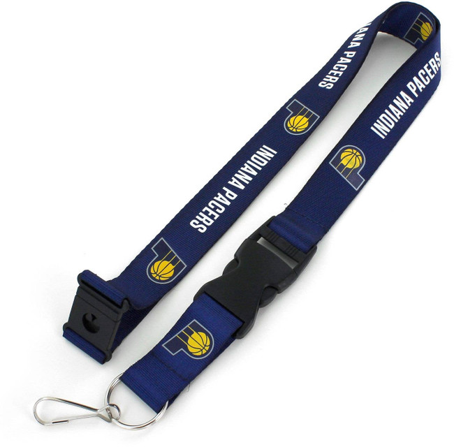 NBA Indiana Pacers Team Lanyard Keychain ID Holder NBA Fan Accessory, Navy